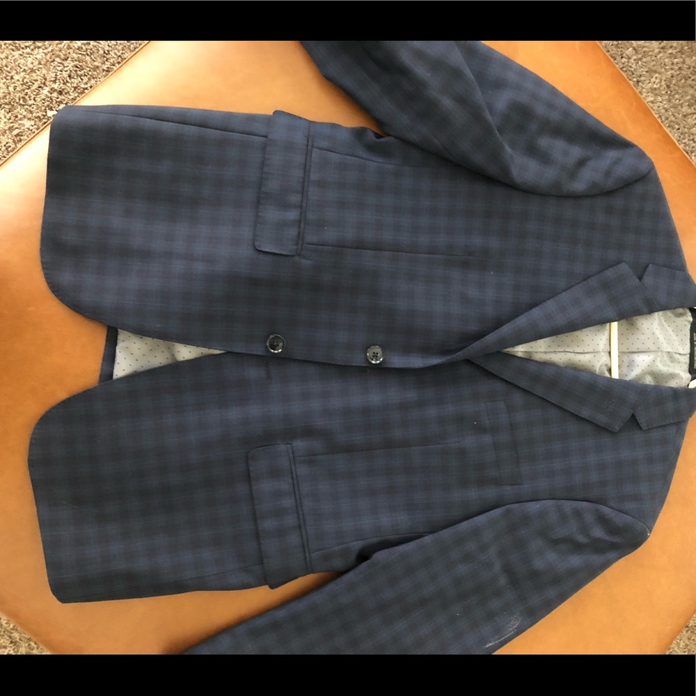 Men’s Blue Checkered Blazer